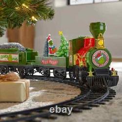 Illuminated Vintage Grinch Train Set with 20-ft Track Luxurious Holiday Décor