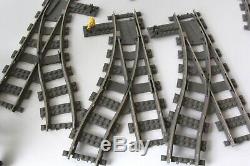 Incomplete Lego City Cargo Train 4512 9V train track rails & controller