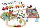 Iso Trade Train Track Wooden Toys Set 88 Piece Railway Kids Educational Acce