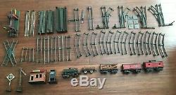 Ives Train Set Vintage Pre-war & No. 64385 65 66 67 Track, Bridge, Lumber Car