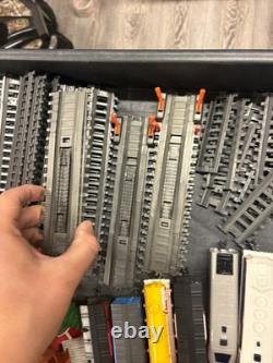 Jakks Pacific 2012 Train Set / Lot 100+ Pieces Trains Tracks Parts ETC