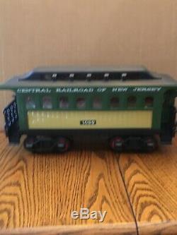 Jim Beam train decanter set from 1970's 6 cars Central Railroad of NJ/3 tracks