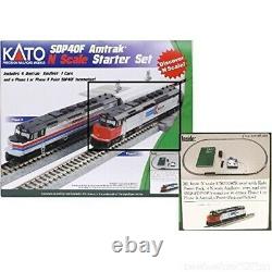 KATO 1060043 N SCALE Amtrak SDP40F PHASE 1 PASSENGER TRAIN SET TRACK & POWER