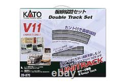 KATO N Gauge V11 Double Track Set 20-870 Unitack Railway Model Rail Set