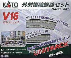 KATO N Gauge V16 Outer Double Track Line Set R480/447 20-876 Model Train Rail