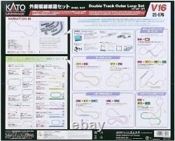 KATO N Gauge V16 Outer Double Track Line Set R480/447 20-876, Model Train Rail