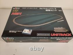 Kato 3-104 HO Scale Oval Train Track Set With Power Pack HM1 Unitrack R670 New