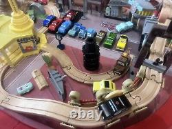 KidKraft Disney Pixar Cars Radiator Springs Wooden Track Set Train Table with Box