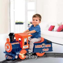 Kids Train 6 Volt riding toy set with train tracks