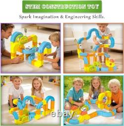Klick Rail Electric Train Set for Kids, Cube Track with Motorized Engine, 3D Gra