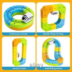 KlickRail Electric Train Set 88 Pcs Flexible Race Track & Motorized Car 3-8Y