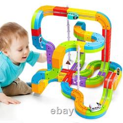 KlickRail Electric Train Set 88 Pcs Flexible Race Track & Motorized Car 3-8Y