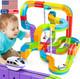 Klickrail Electric Train Set Flexible Race Track For Kids 4 6 7 8, 88 Pcs Car Tr