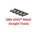 Lego 9v Train 100x 4515 / 2865 Pieces Straight Metal Tracks Rails Top Price