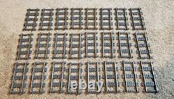 LEGO 9V TRAIN Lot of 24x 4515 / 2865 Pieces Straight Metal Tracks Rails