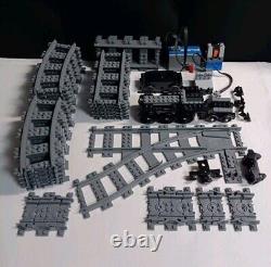 LEGO 9v Train Set Lot Track Pieces, Switch Point, Cars, IR Receivers, Battery +