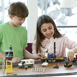 LEGO City Cargo Train Exclusive 60198 Remote Control Train Building Set withtracks