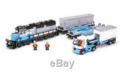 LEGO Creator Maersk Train (10219) Complete withNew Decals, 80x Flexible Tracks