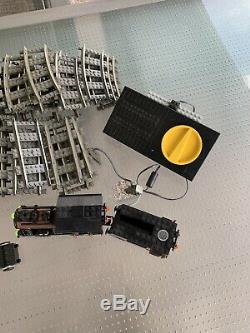 LEGO Large Train Engine Coal Tender #10205 withMotor 9V Black 317 + 57 Track Parts