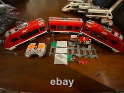 LEGO city passenger trains 7938 60051 two sets tracks minifigures