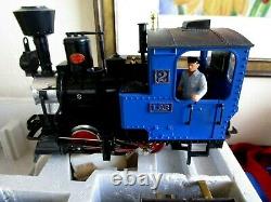 LGB 20301BZ The Blue Train Passenger Set with Figures, Vtg Loco, Cars, Track