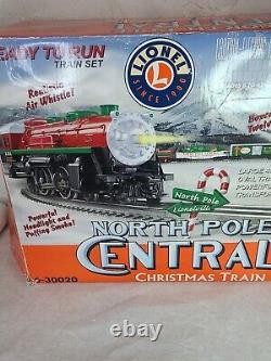 LIONEL NORTH POLE CENTRAL Christmas Train Set O Diecast Steam Engine #25 6-30068