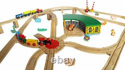 Large Wooden Train Set, BRIO Bigjigs compatible, huge railway track, 3 layouts