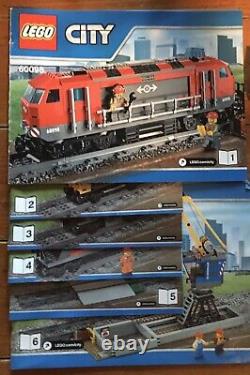 Lego 60098 City Heavy-Haul Train Set Manuals Minifigures 9v Train Track Works