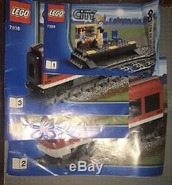 Lego 7938 City Passenger Train Set Minifigures Manuals Red Tracks