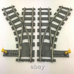 Lego Train 9v Lot Regulator Track Adapter Straight Curved Switch Cross Tracks