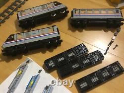 Lego train 9v 4558 metroliner used train set. With extra track and power supply