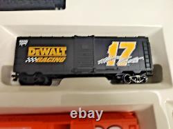 Life-Like Racing Rails NASCAR Electric Train Locomotive 6 Car Set WithOG Packaging