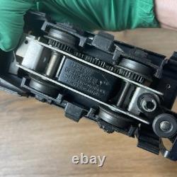 Lionel Electric Train Set Lot Blue Locomotive Red Crane Jersey Central with Tracks