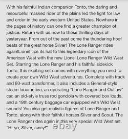Lionel Lone Ranger Wild West O Gauge Train Set 30116! General 4-4-0 Steam Engine