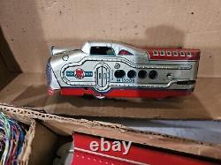 Louis Marx Diesel Union Pacific Omaha train set vtg 5pc engine cars in box Track