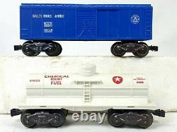MARX Allstate 9734 Electric Train Set 1666 Loco Tender Tank Caboose Boxcar withBOX