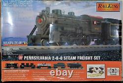 MTH O Gauge RailKing Pennsylvania 2-8-0 Steam Freight R-T-R Train Set, Working