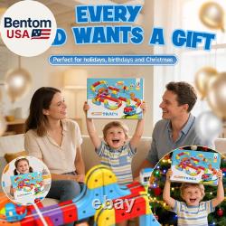 Magnetic Electric Train Tracks Set Gift for Kids 3-10 Car, 3D Infinity Cube Track