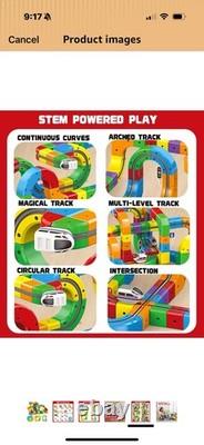 Magnetic Rail Electric Train Track Set for Building Toy Stem Brand New