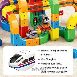 Magnetic Train Track Set, Electric Train Set Building Toy Train Track Gravity