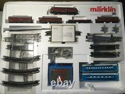 Marklin Ho Train Model Set Wagon Track Locomotive Light Crossing Curve Straight