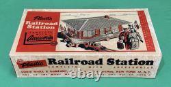 Marx Happi-Time Electric Train Set NYC #400 Steam Loco, Tin Cars Station Track