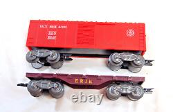 Marx Train Set 666 Steam Engine & 5 Train Cars, Transformer, Track, Bridge XM1579