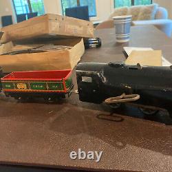 Marx train set streamlined wind up cool vintage tin Working Tracks Original Box