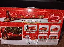 Mickey Mouse Holiday Express 21 Piece Train Set 15ft Track 3d Mickey Character