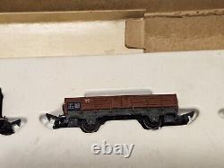 MiniTrix Electric Train Set #1902 Steam Engine Locomotive Freight Cars With Track