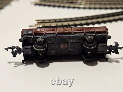 MiniTrix Electric Train Set #1902 Steam Engine Locomotive Freight Cars With Track