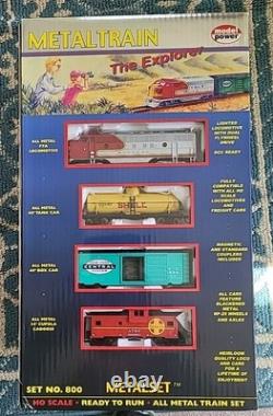 Model Power Vintage Metal Train The Explorer No 800 Train Set HO Scale NEW Withbox