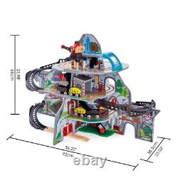Multicolor Mountain Mine Railway Toy Set With Crane And Train Tracks