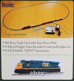 N Kato 106-0021 CSX ES44DC Diesel Mixed Freight Train Set Complete 1060021